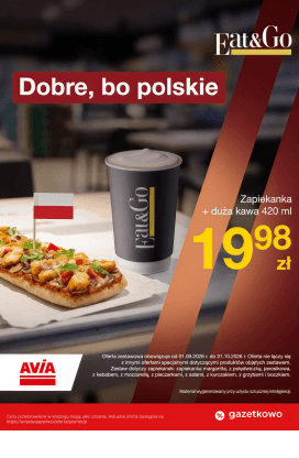 Avia kawa + hotdog