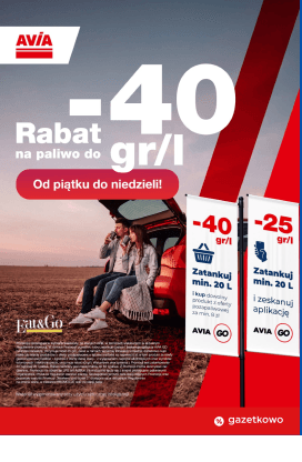 Avia -40% paliwo