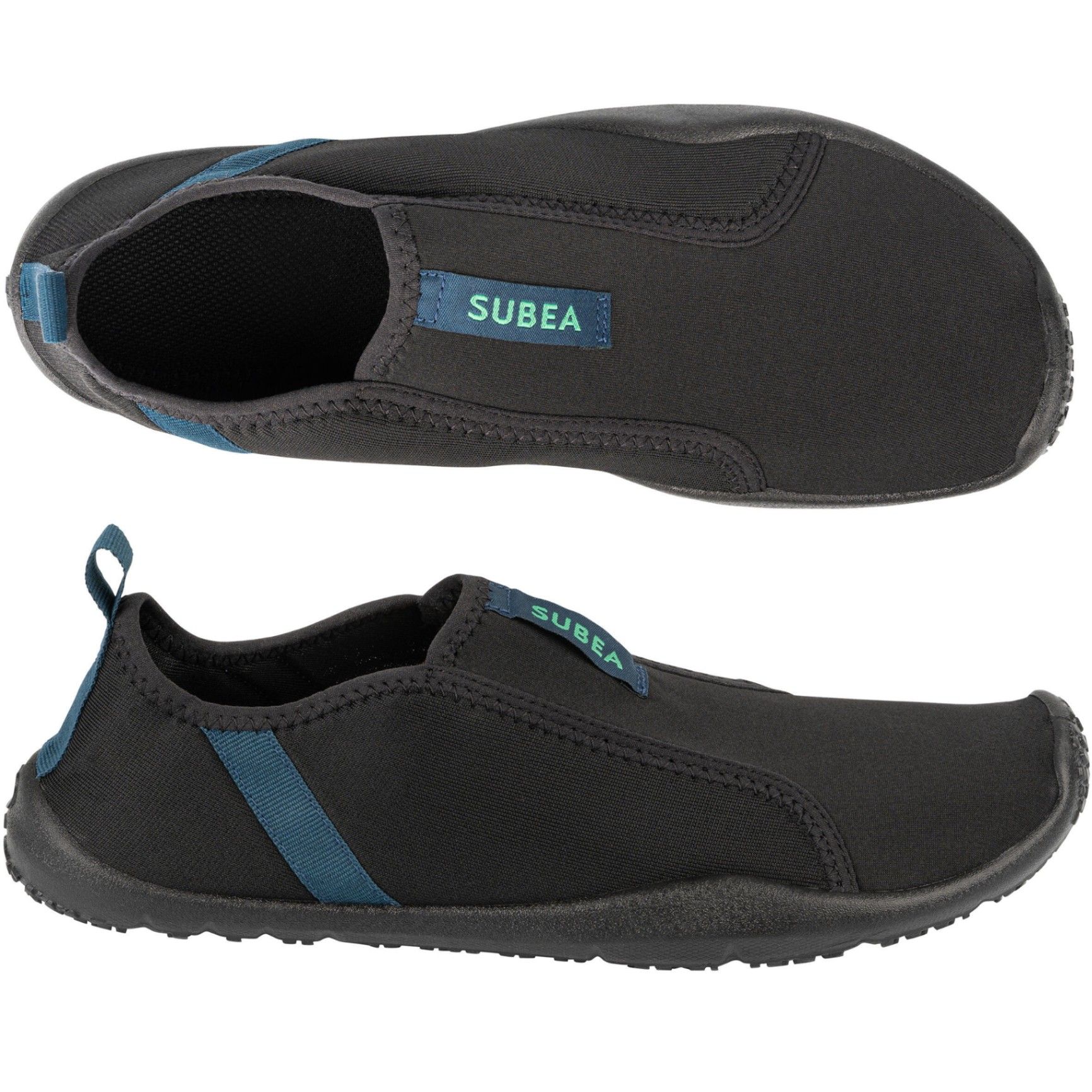 product - Chaussures aquatiques élastiques adulte Decathlon Aquashoes 120 noir - Decathlon