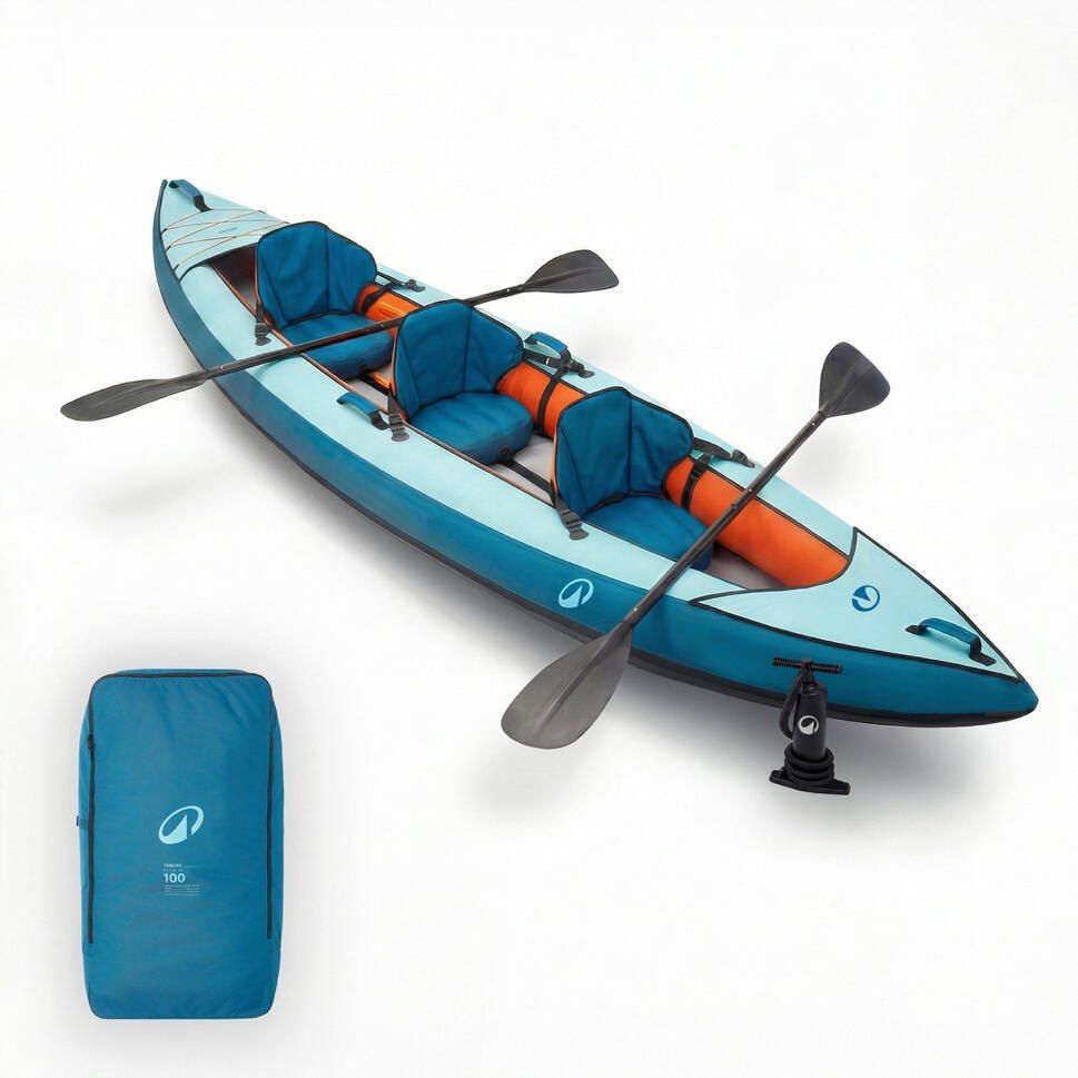 product - Pack canoë kayak Tribord 100 Essentiel - 2/3 places Decathlon - Decathlon