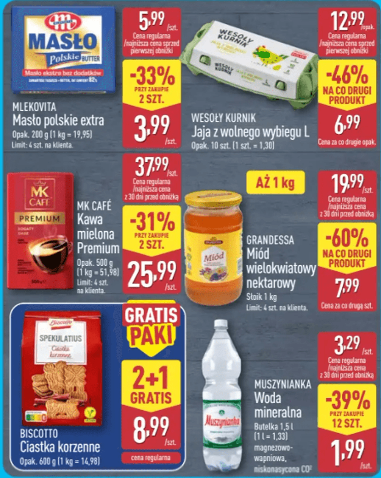 Kawa, miód i woda mineralna – pozostałe hity z najnowszej gazetki