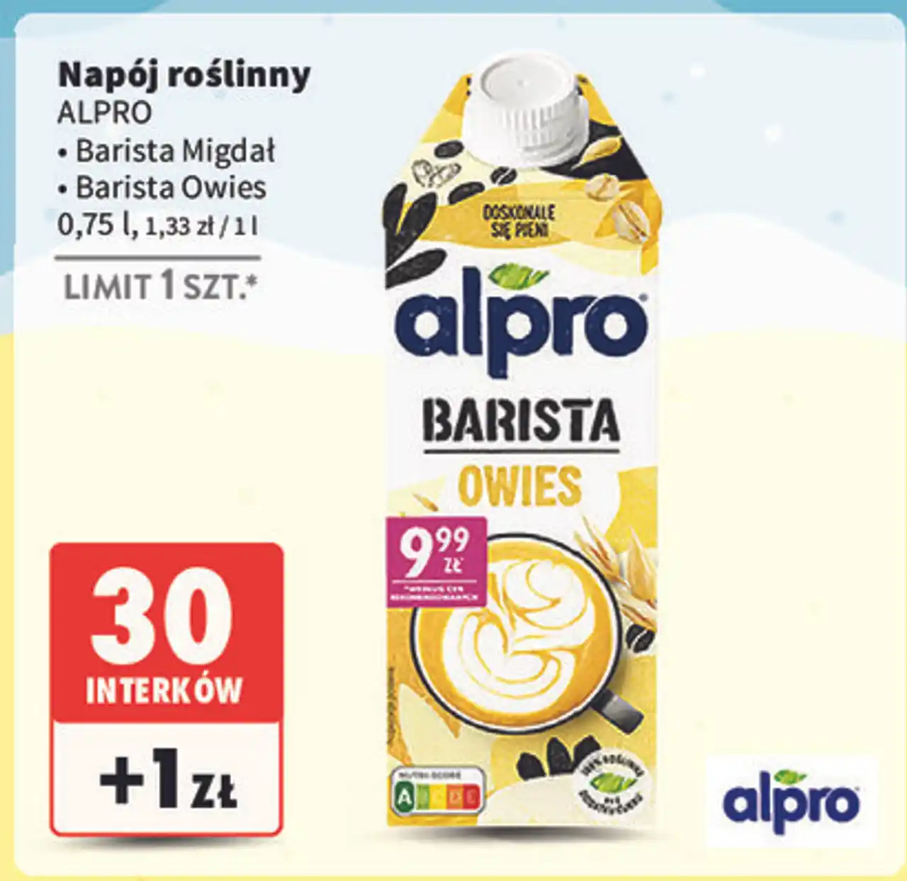 Napój owies barista Alpro
