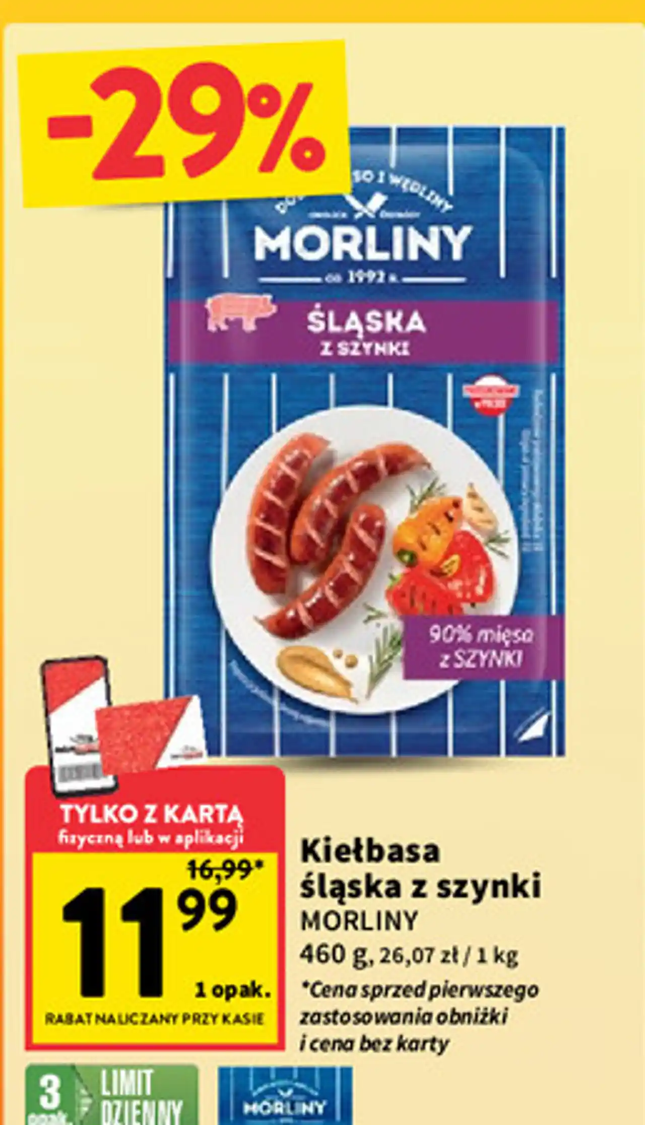 Kiełbasa śląska z szynki Morliny