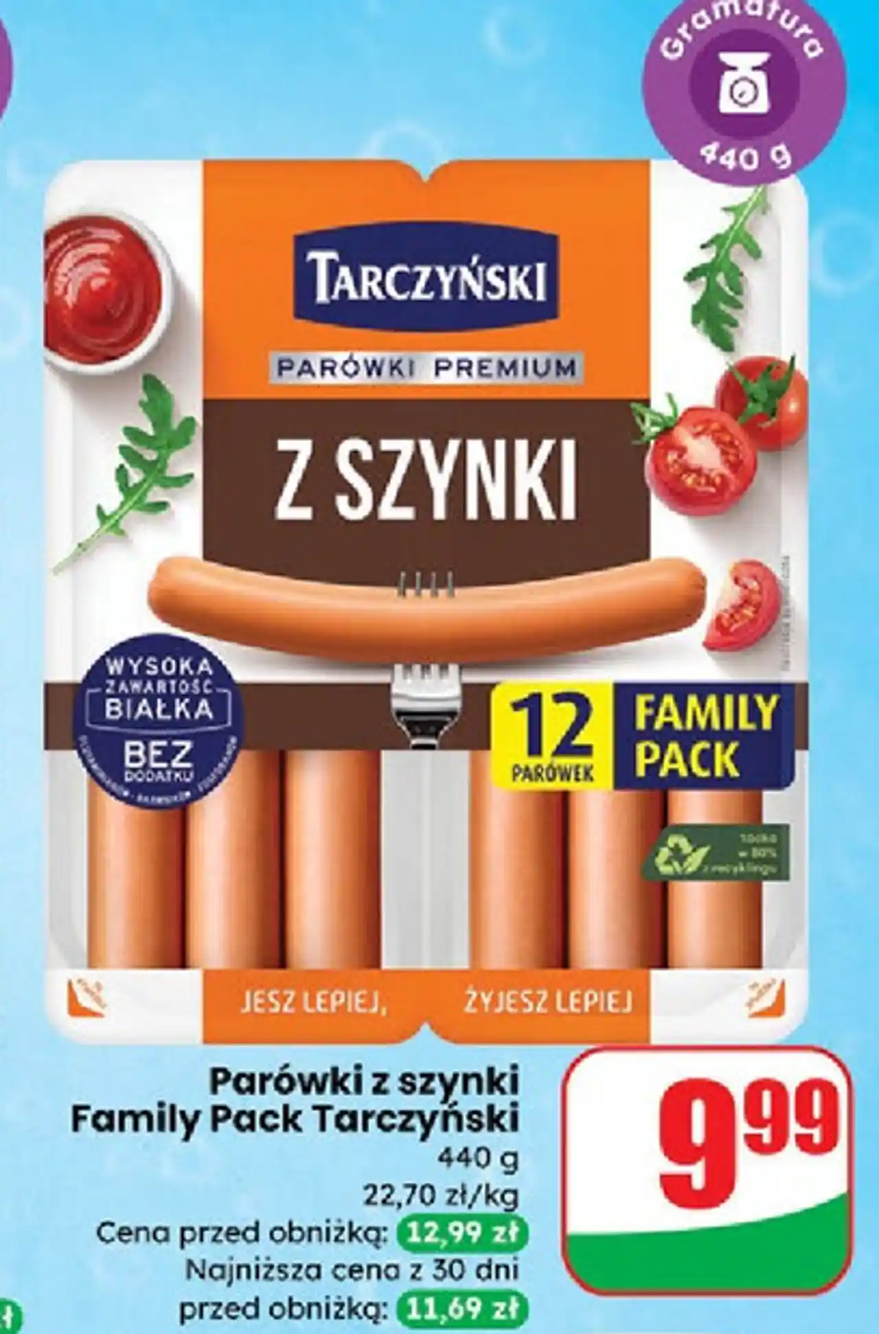 Parówki z szynki Tarczyński