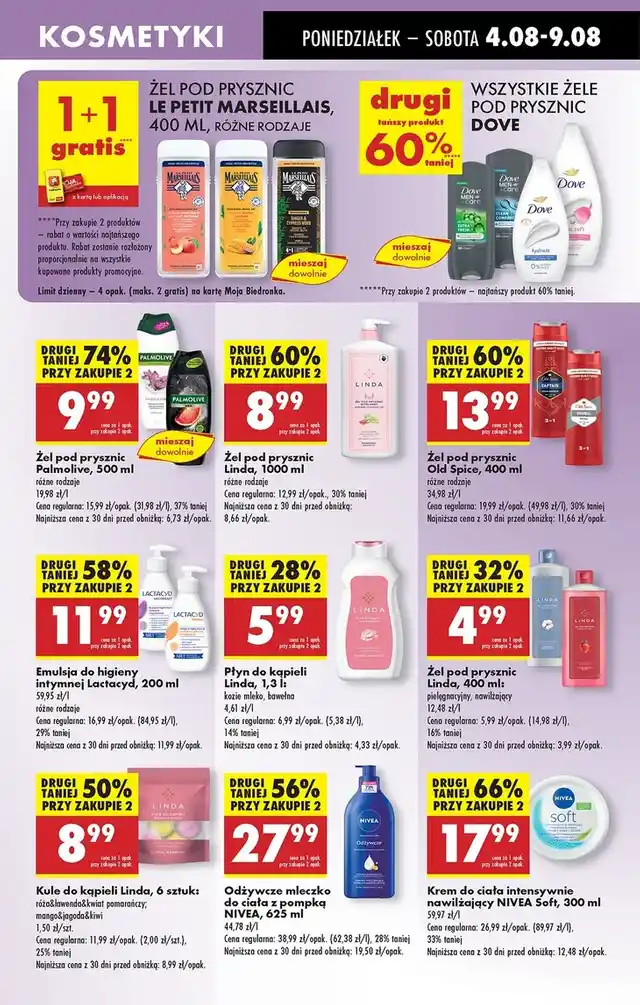 newspaper image - Żel pod prysznic extra fresh Dove Men+Care - Biedronka