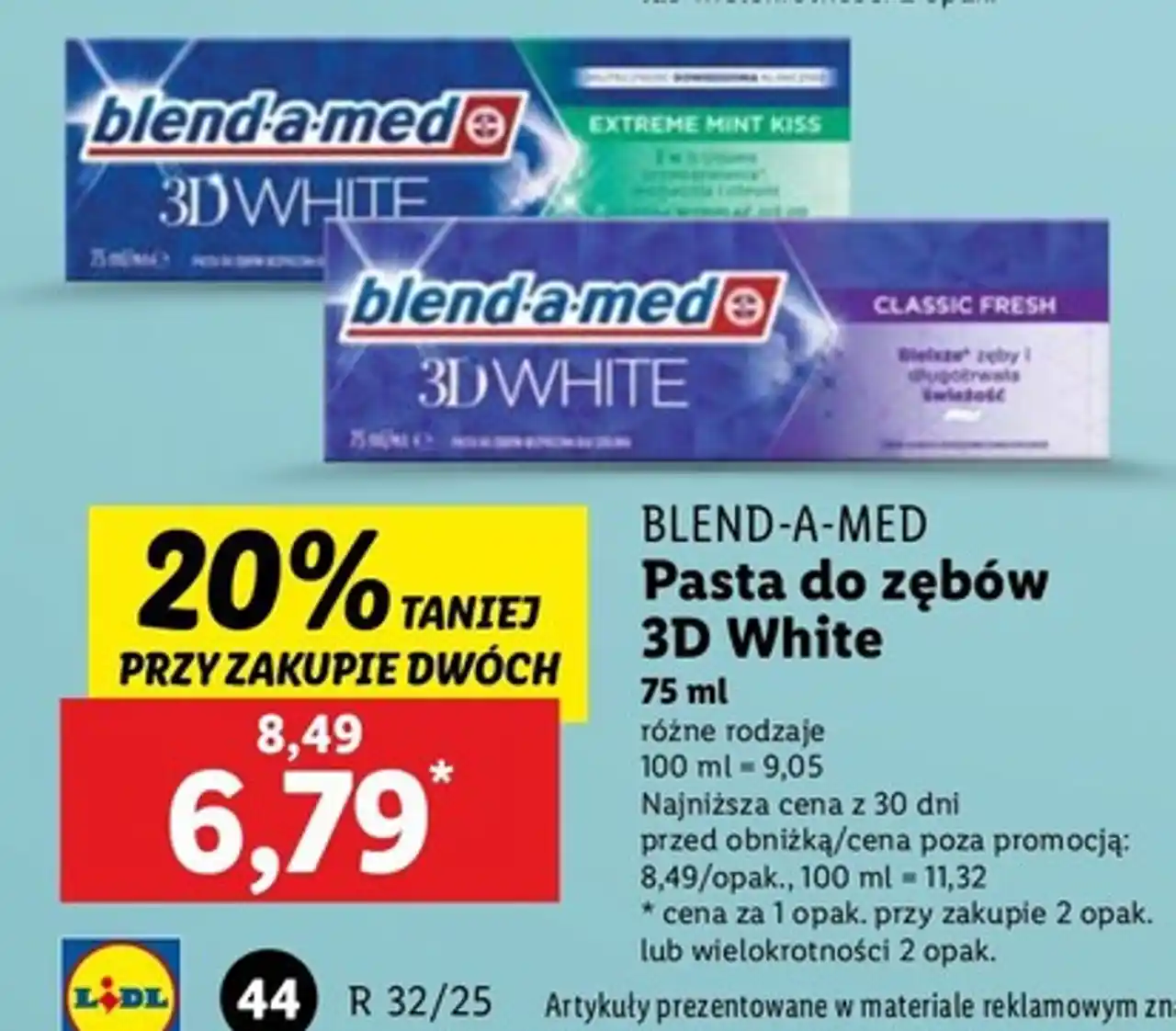 Pasta do zębów classic fresh Blend-A-Med 3D White