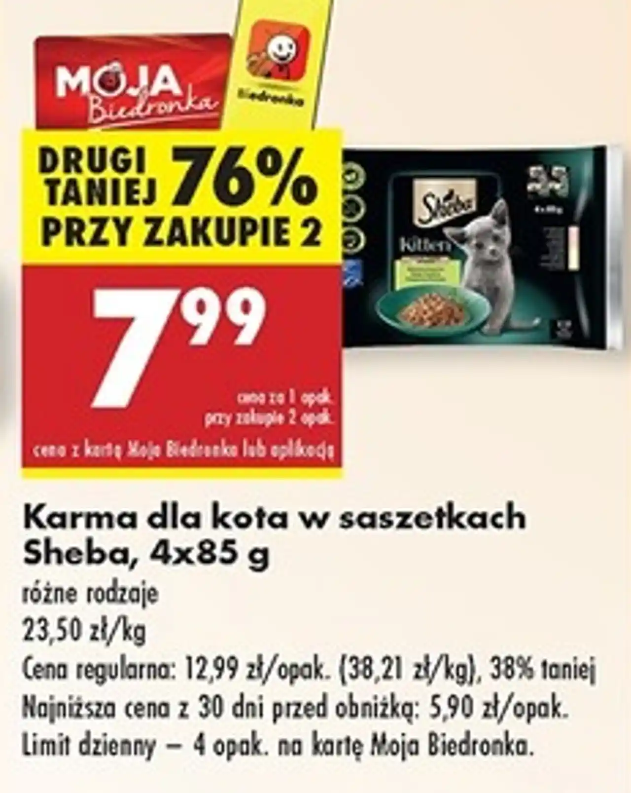 Karma dla kota wybór smaków w sosie Sheba Kitten