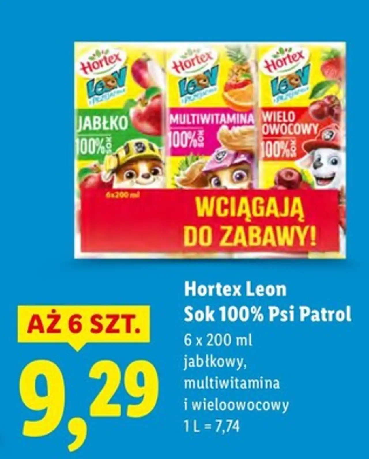 Sok jabłko + multiwitamina wieloowocowy Hortex Leon
