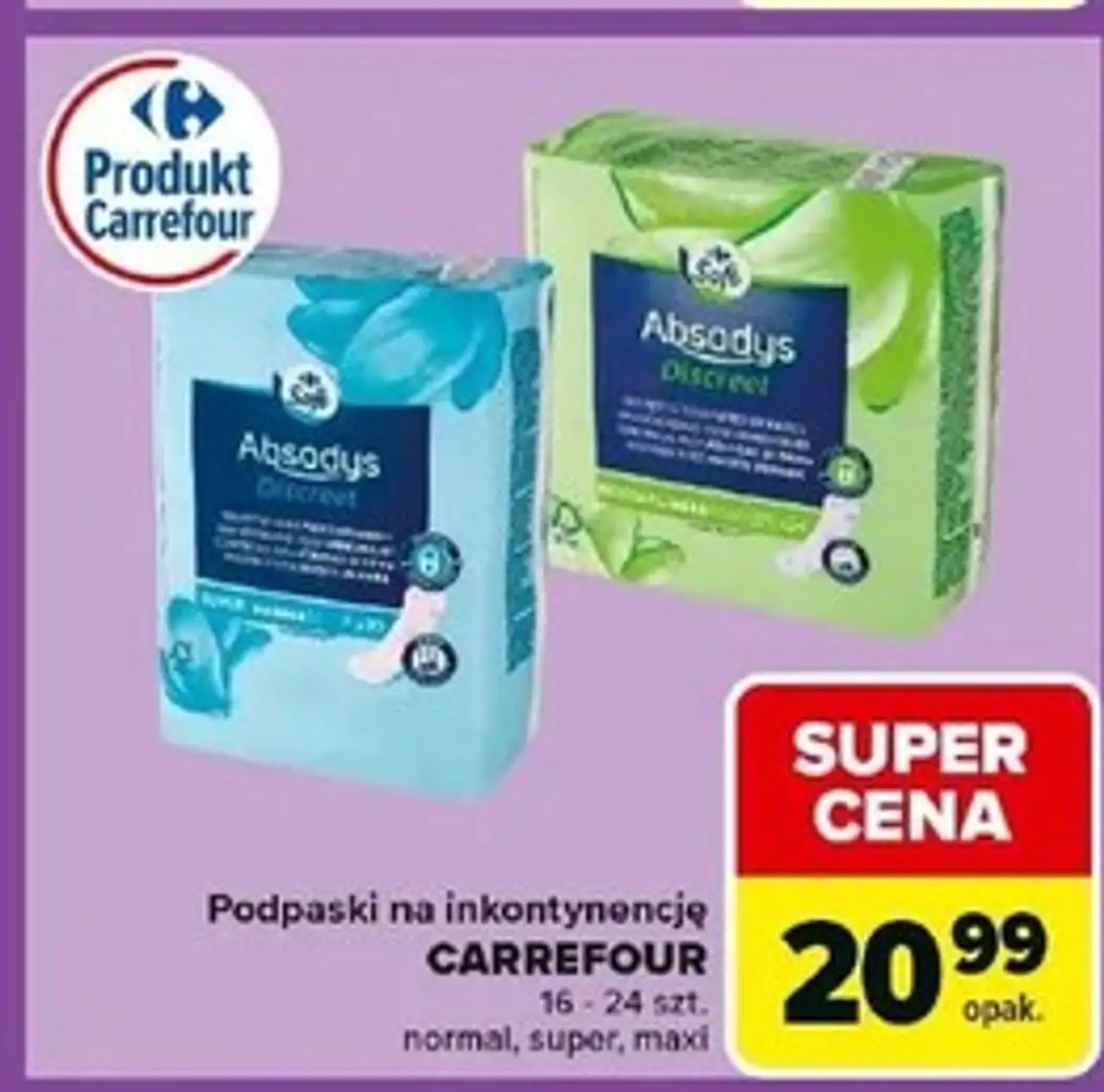 Podpaski maxi Carrefour Soft
