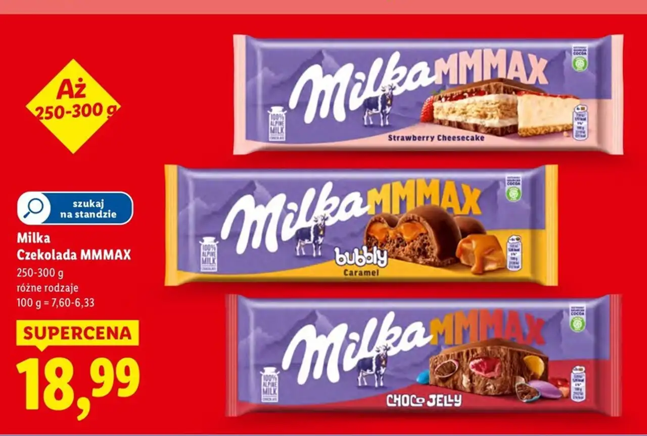 Czekolada bubbly caramel Milka Mmmax