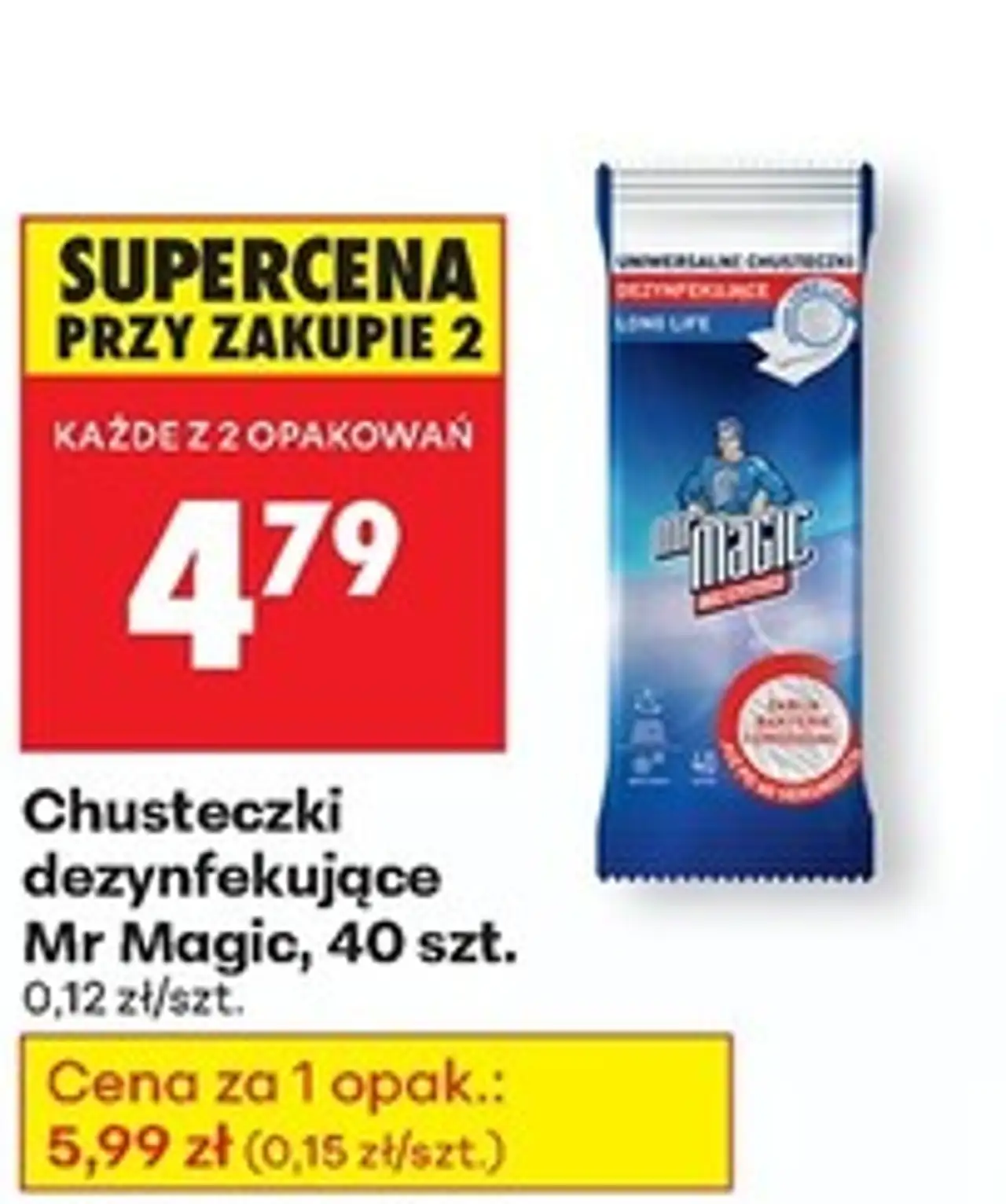Chusteczki dezynfekujące Mr Magic