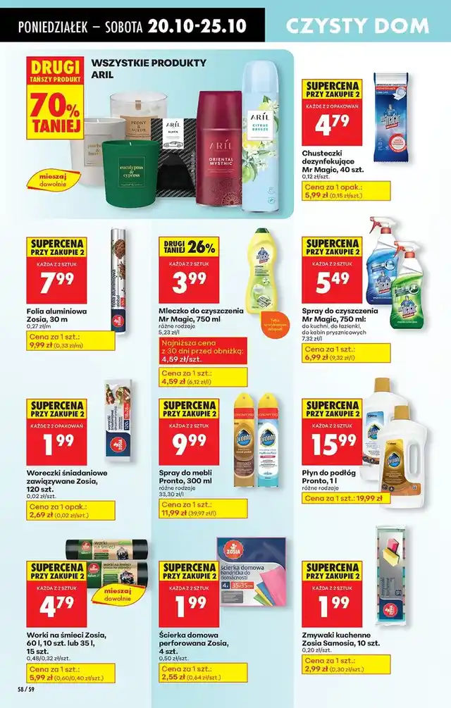 newspaper image - Chusteczki dezynfekujące Mr Magic - Biedronka