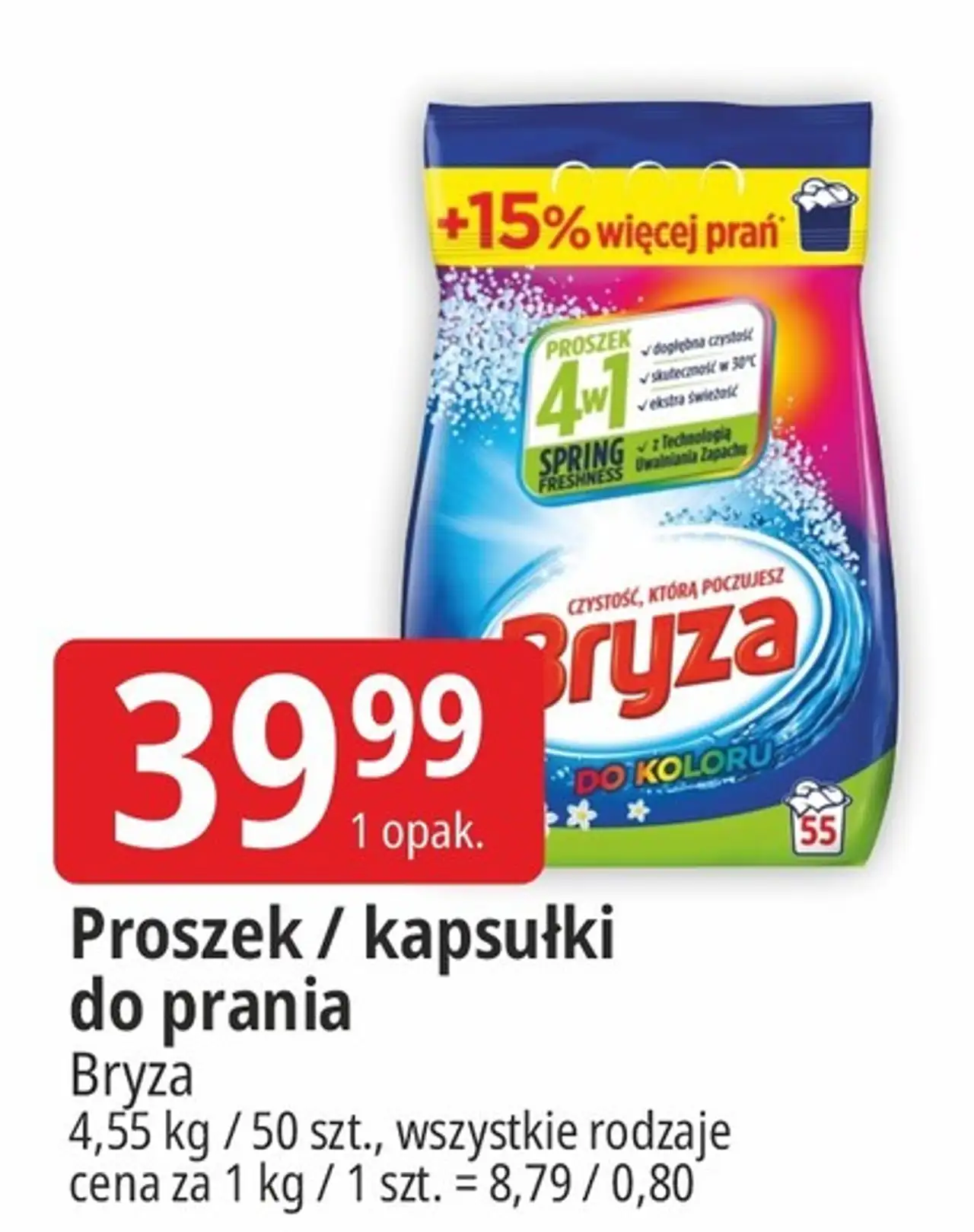 Proszek do prania koloru 4w1 Bryza