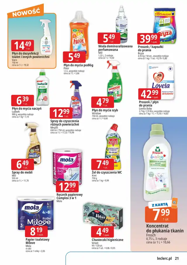 newspaper image - Proszek do prania koloru 4w1 Bryza - E.Leclerc