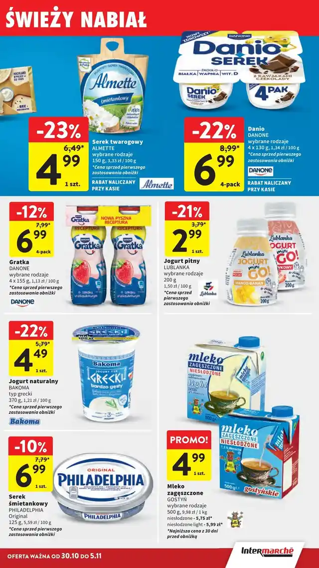 newspaper image - Mleko zagęszczone niesłodzone Gostyń - Intermarche