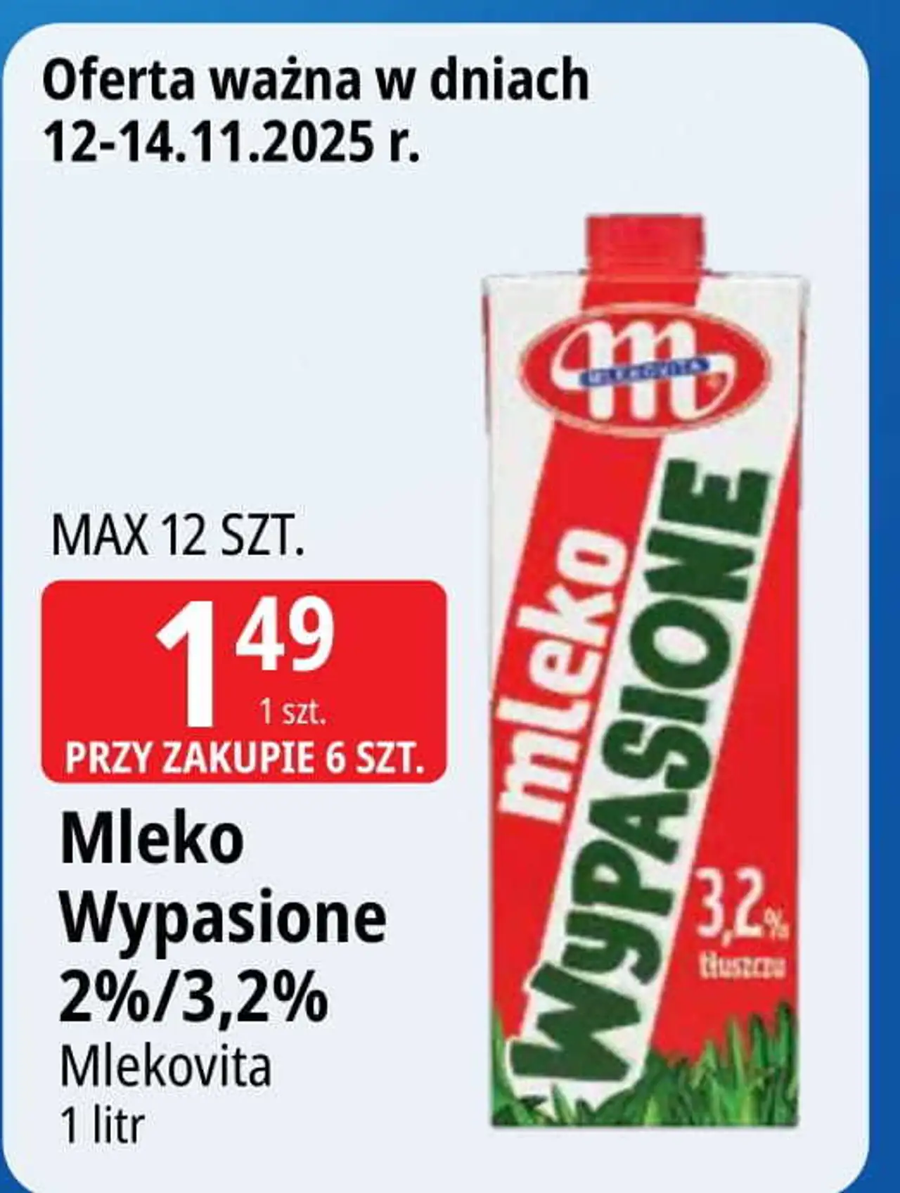 Mleko 3.2% Mlekovita Wypasione