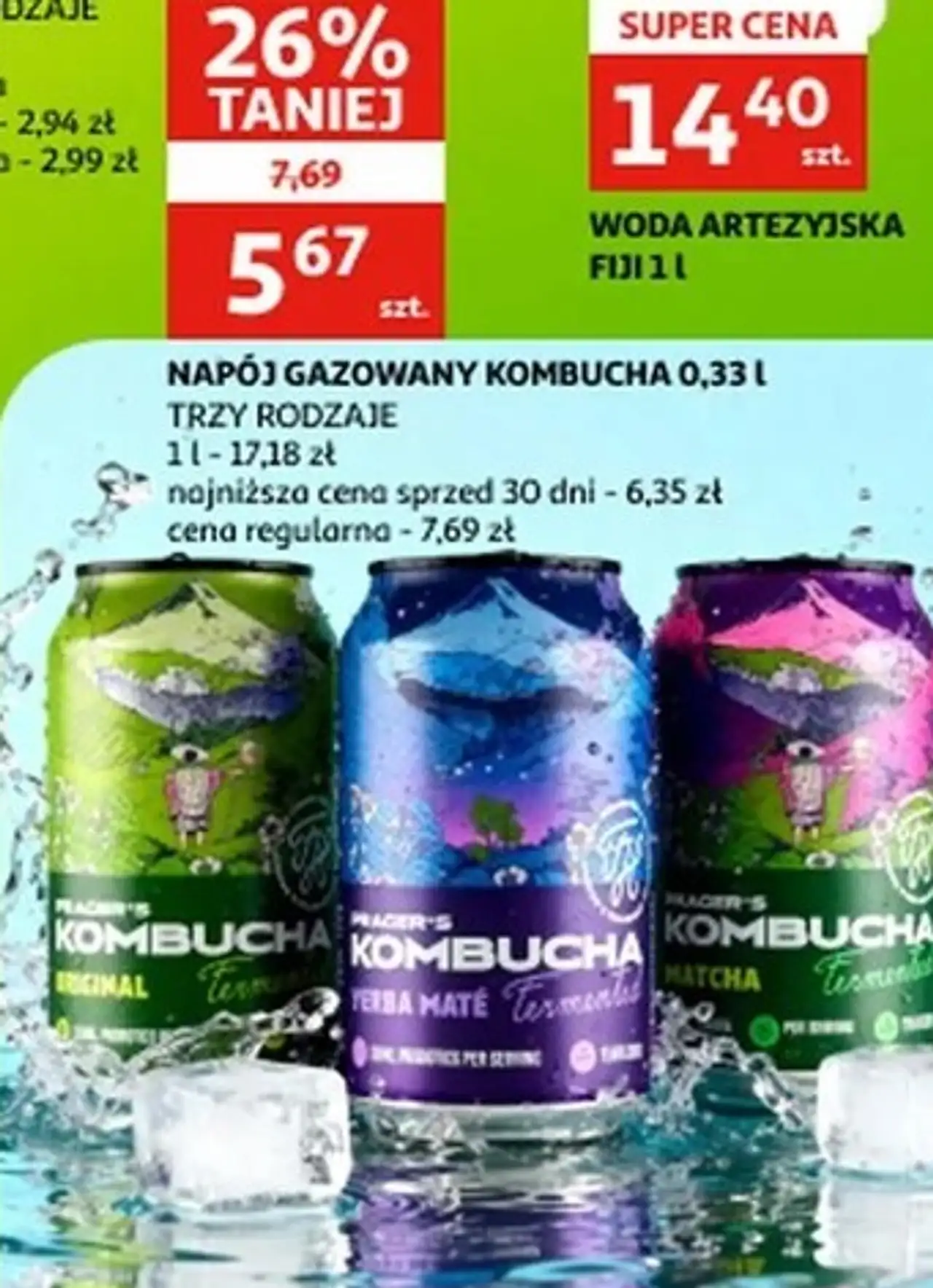 Napój Pragers Kombucha Yerba Mate