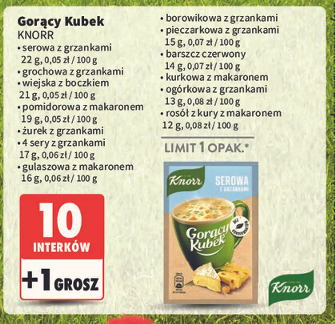 Grochowa z grzankami Knorr Gorący Kubek