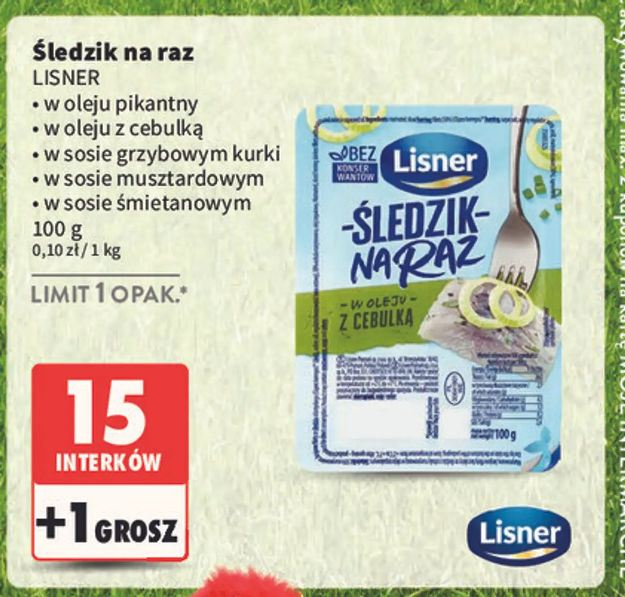 Z kurkami Lisner Śledzik Na Raz