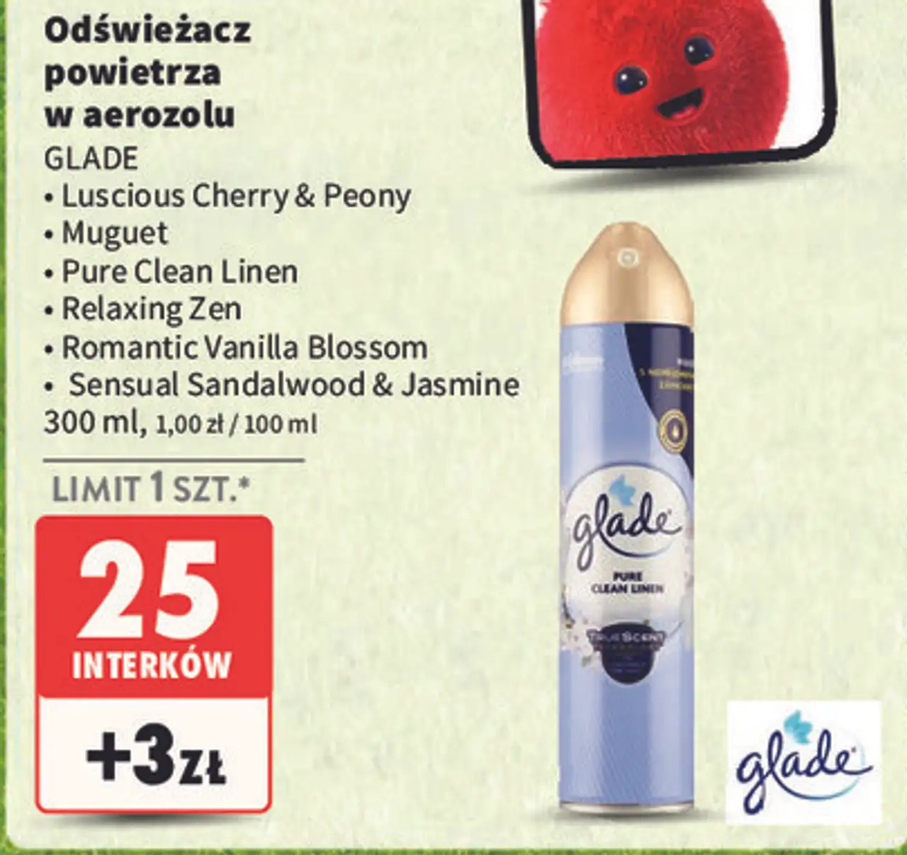 Odświeżacz powietrza sensual sandalwood & jasmine Glade By Brise