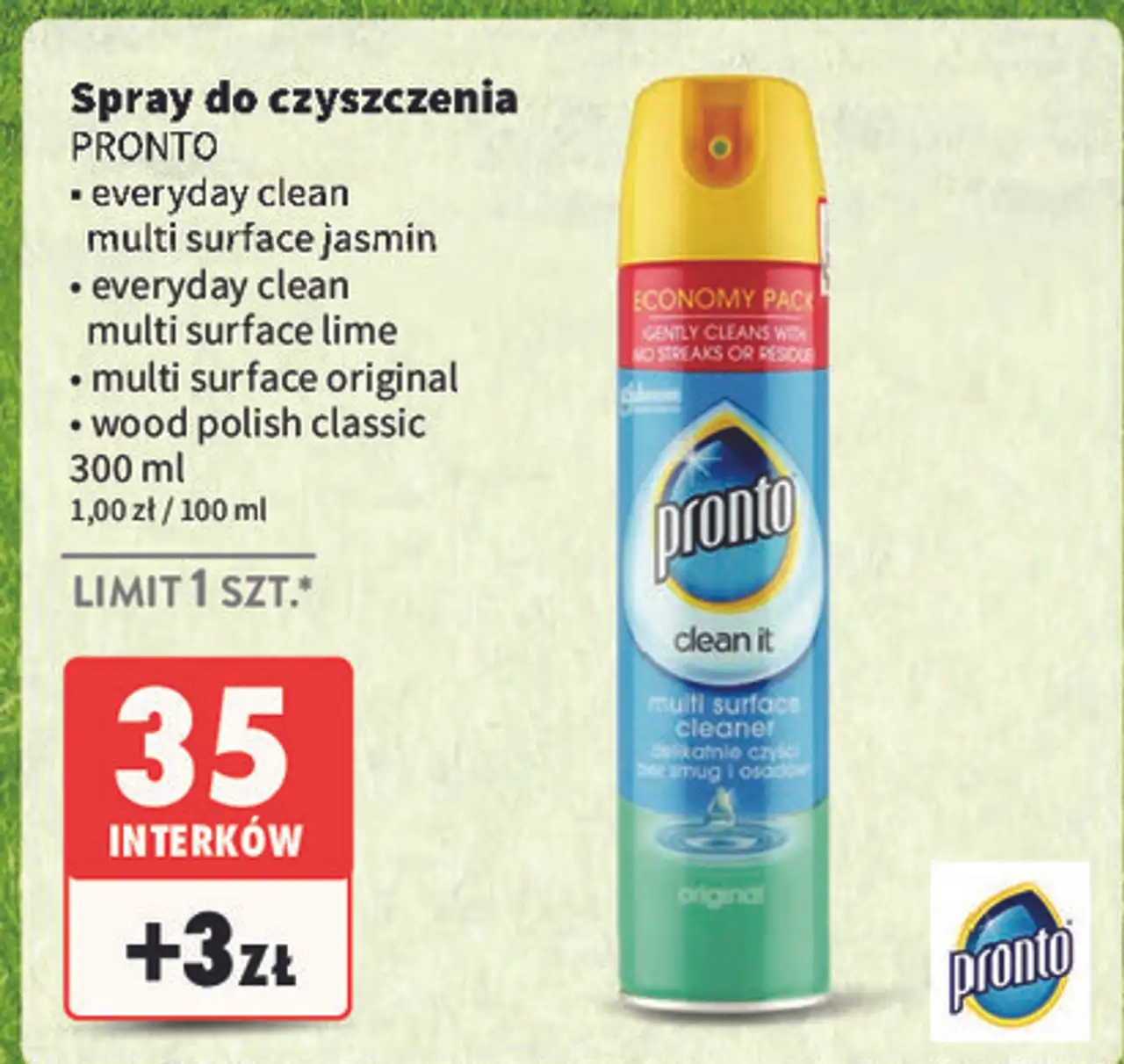 Spray przeciw kurzowi jaśmin Pronto Multi Surface