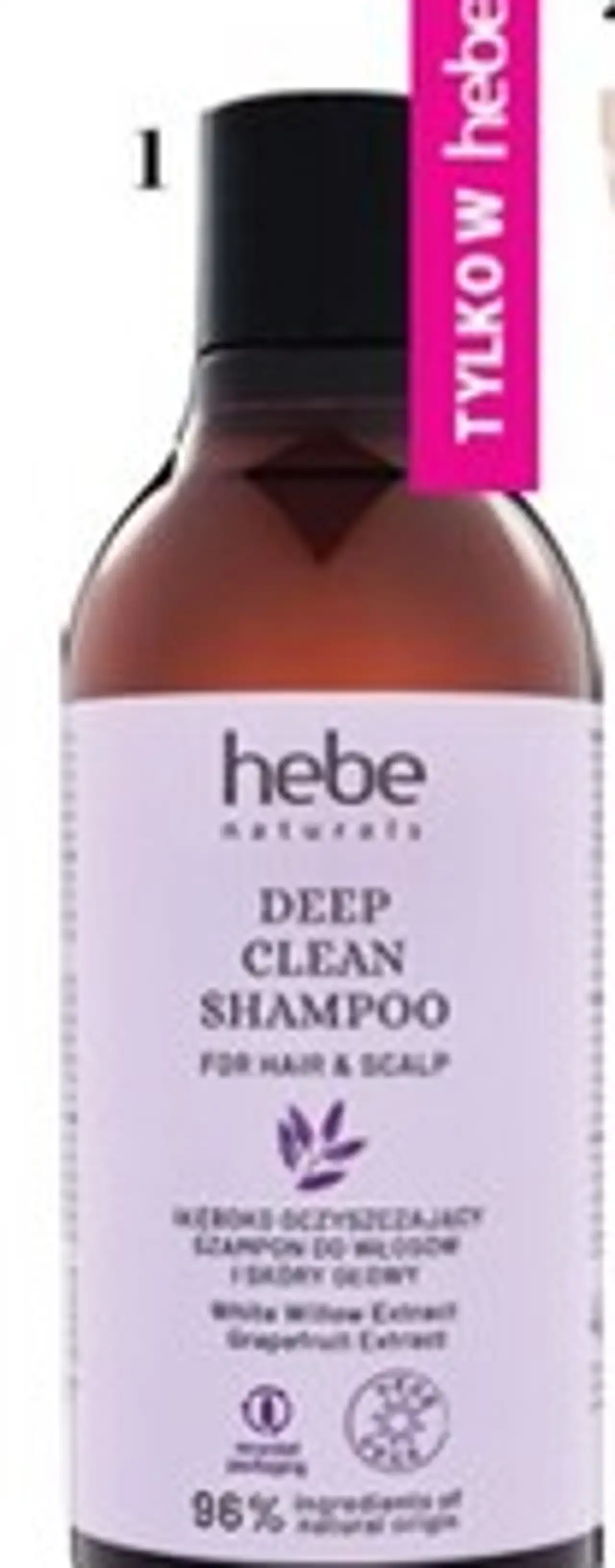 HEBE NATURALS Deep Clean Shampoo głęboko oczyszczający szampon do włosów i skóry głowy