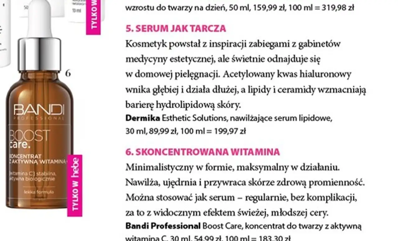 Bandi Professional Boost Care, koncentrat do twarzy z aktywną witaminą C