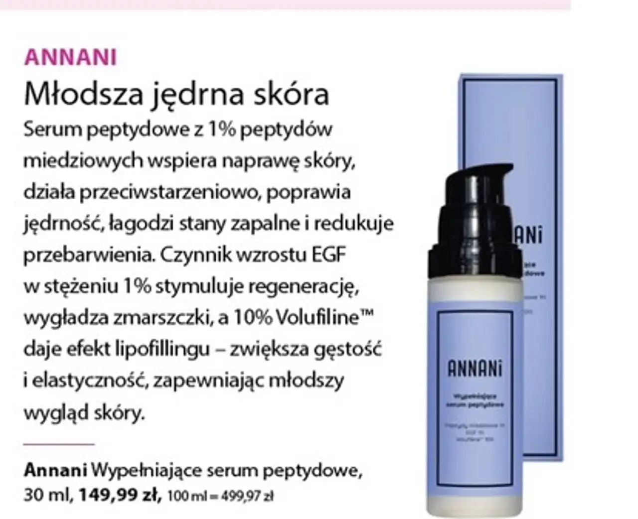 Annani Wypełniające serum peptydowe