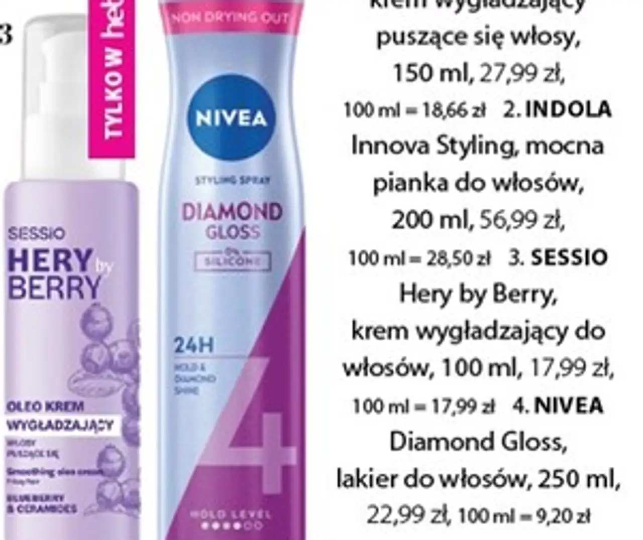 SESSIO Hery by Berry, krem wygładzający do włosów