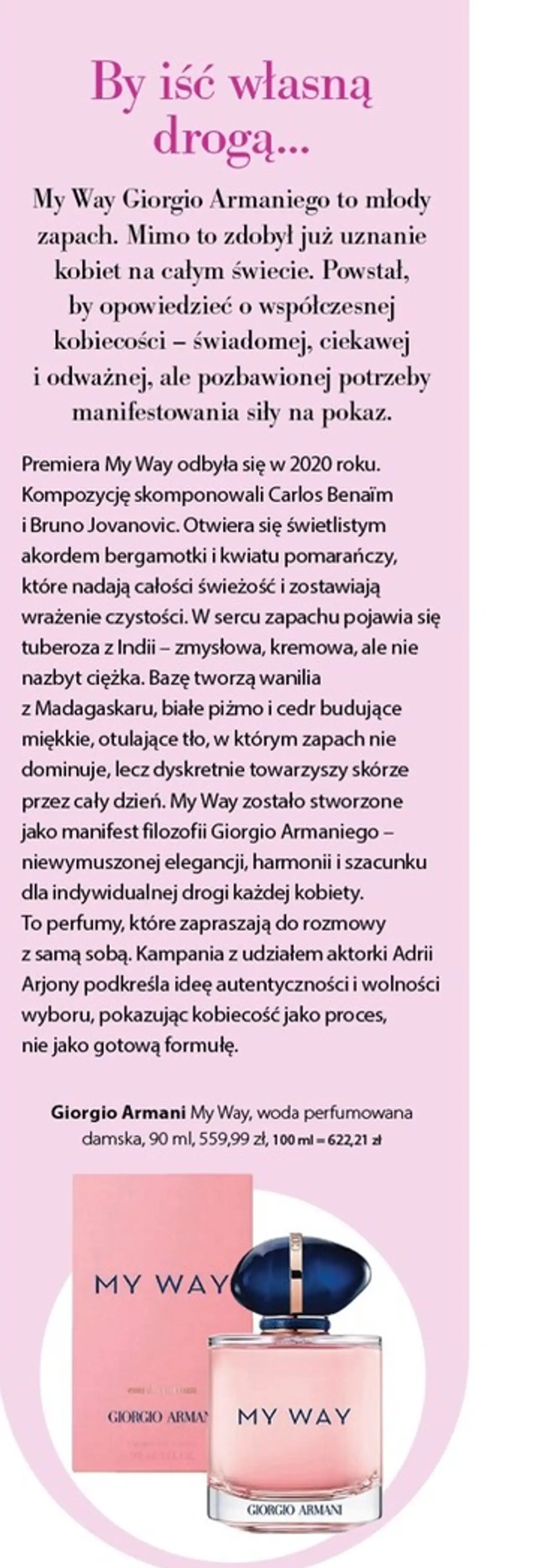 Giorgio Armani My Way, woda perfumowana damska, 90 ml