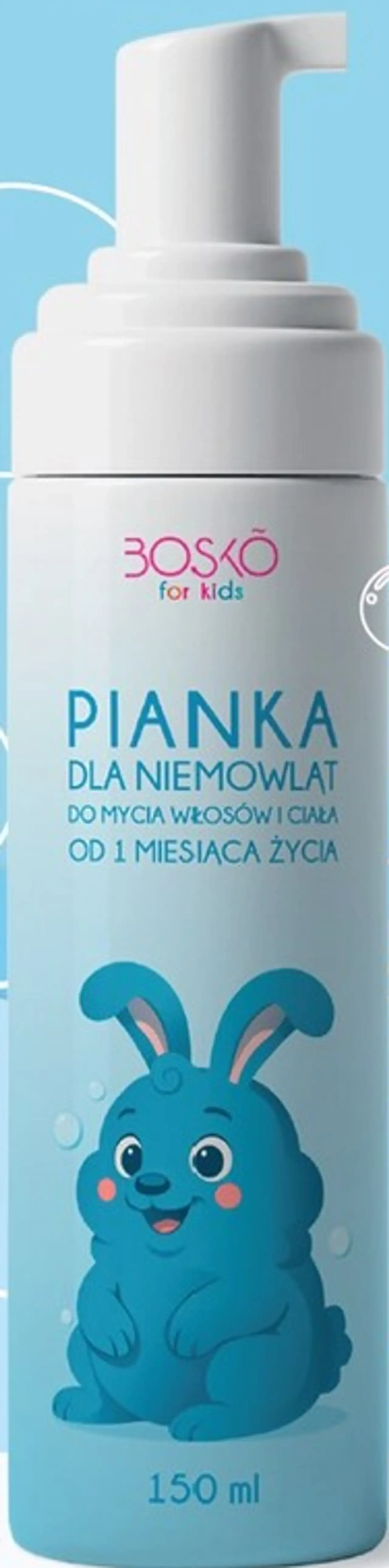 Bosko for kids Pianka dla niemowląt do mycia włosów i ciała od 1 miesiąca życia 150 ml