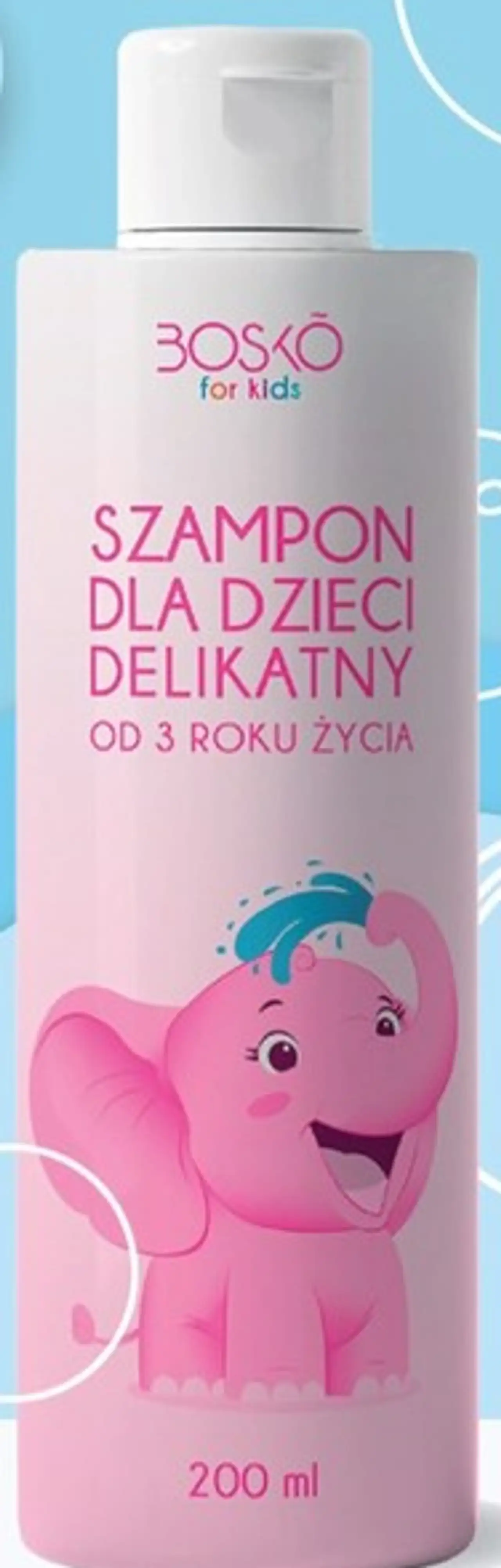 Bosko for kids Szampon dla dzieci delikatny od 3 roku życia 200 ml