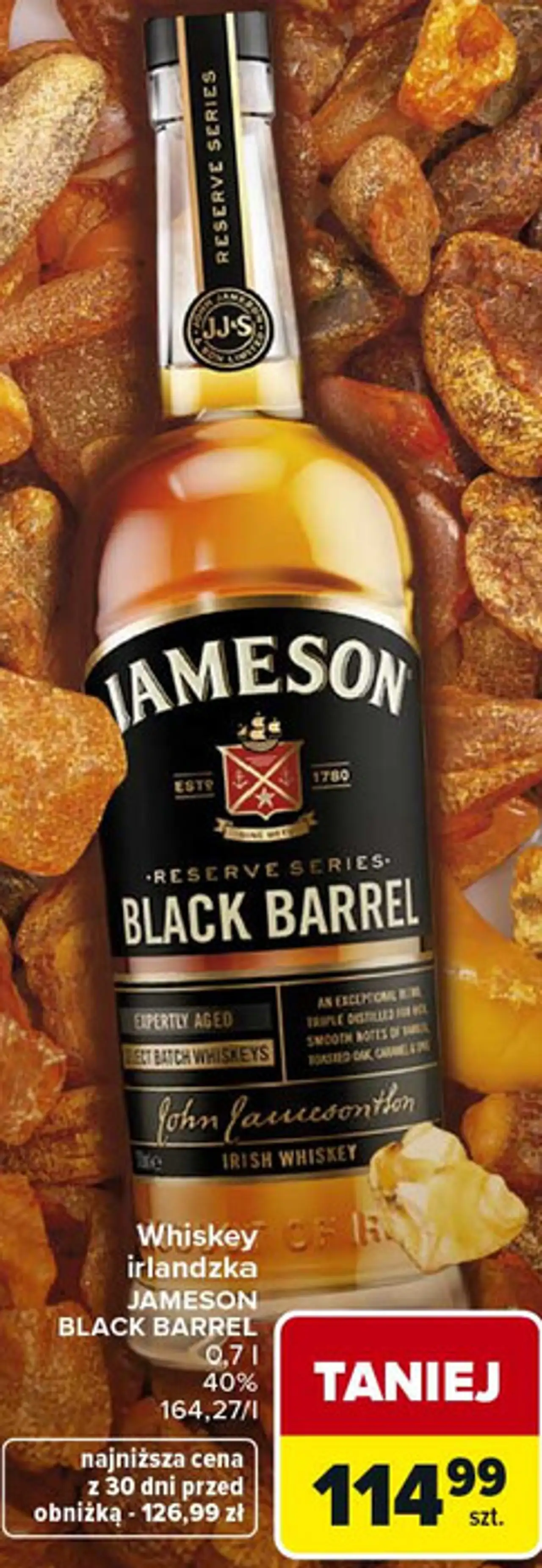 Whiskey irlandzka JAMESON BLACK BARREL