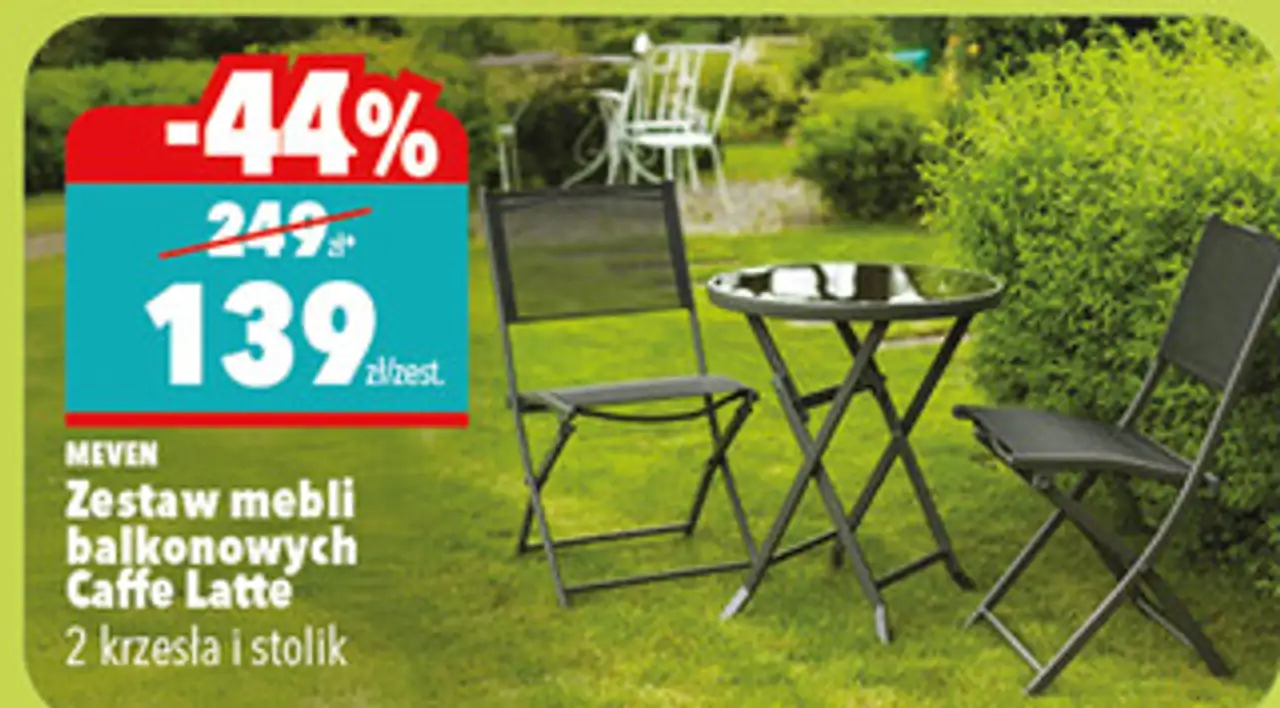 MEVEN Zestaw mebli balkonowych Caffe Latte