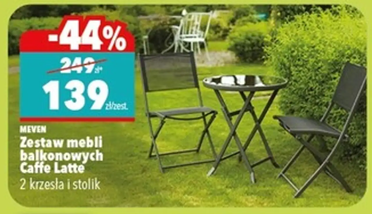 MEVEN Zestaw mebli balkonowych Caffe Latte