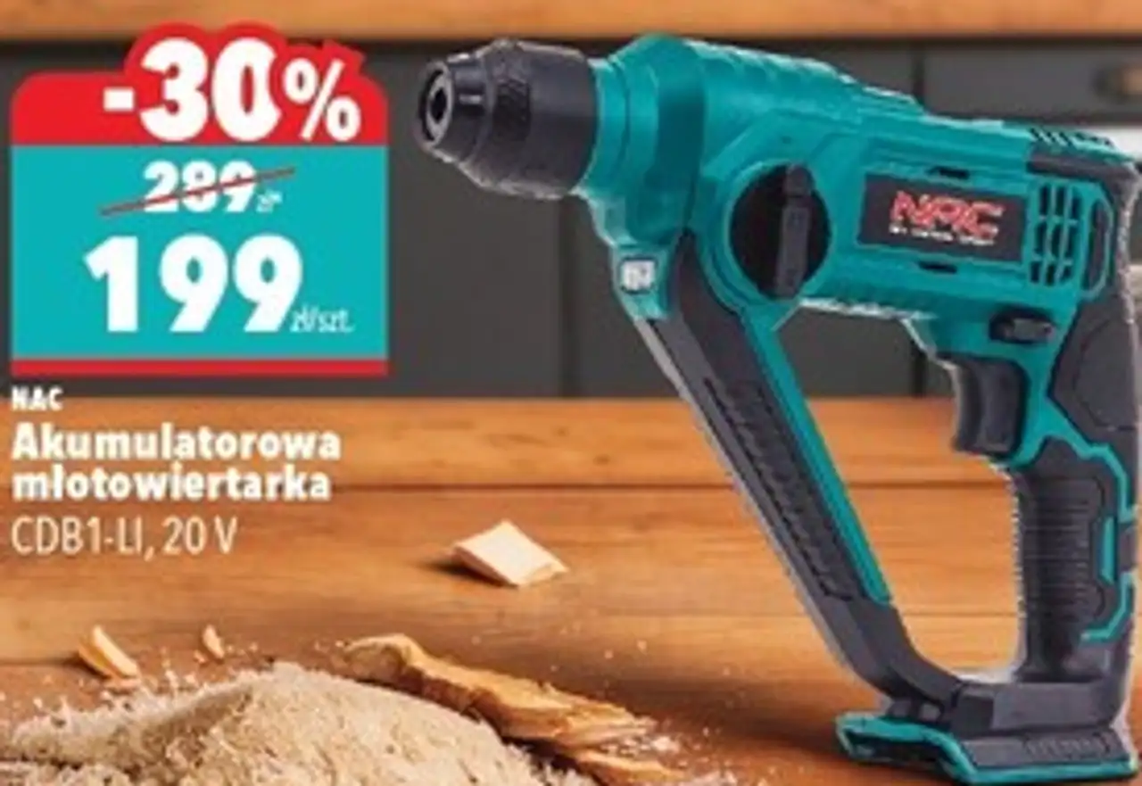 NAC Akumulatorowa młotowiertarka CDB1-LI, 20 V