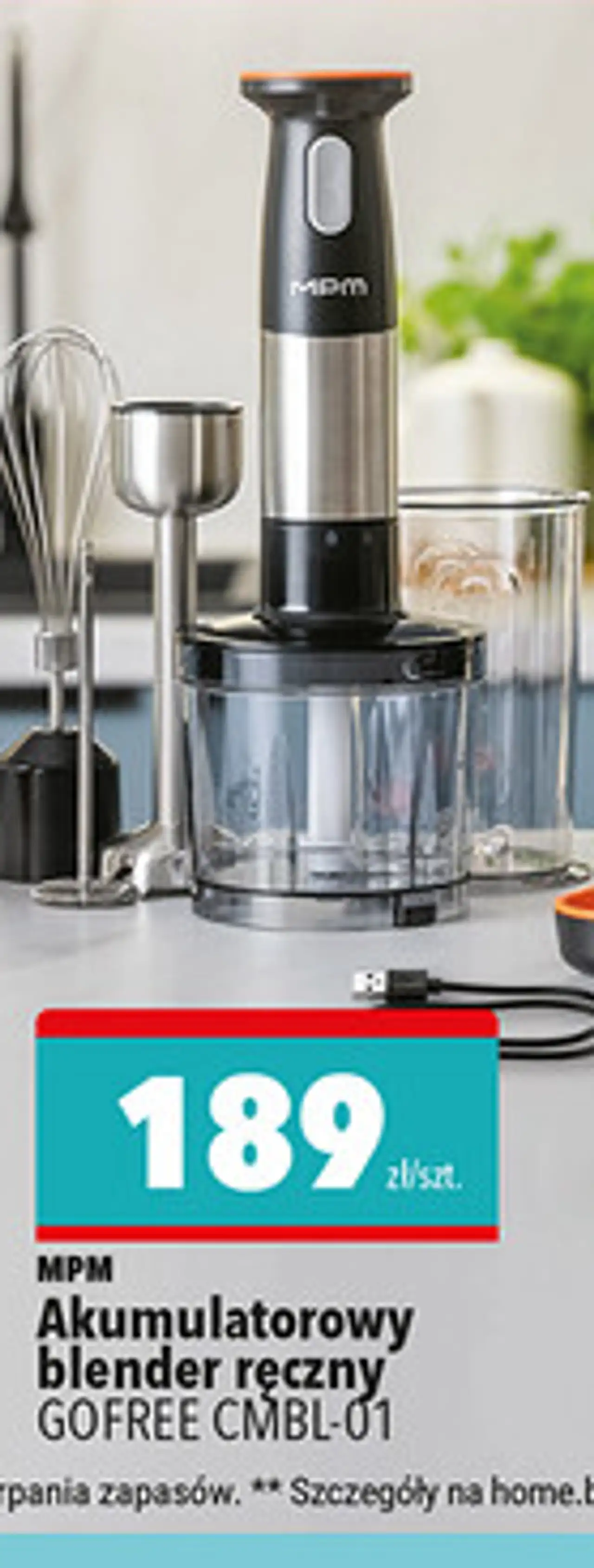 Akumulatorowy blender ręczny GOFREE CMBL-01