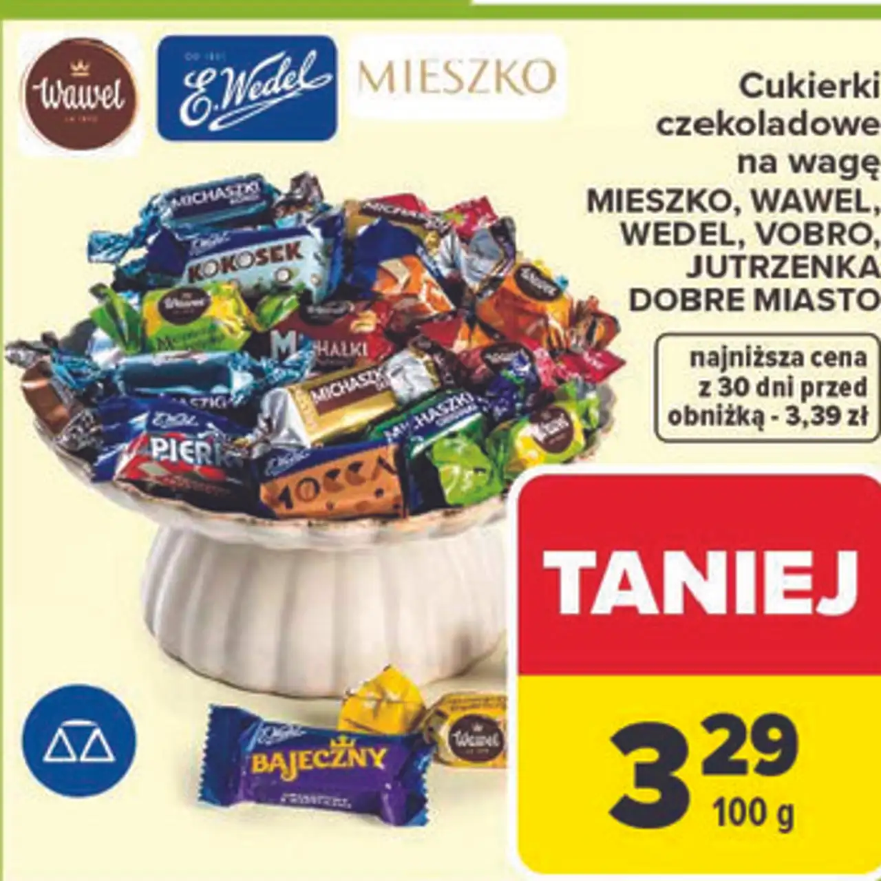 Cukierki czekoladowe na wagę
