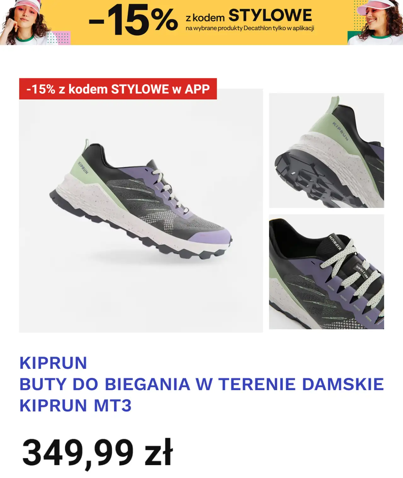 KIPRUN BUTY DO BIEGANIA W TERENIE DAMSKIE KIPRUN MT3