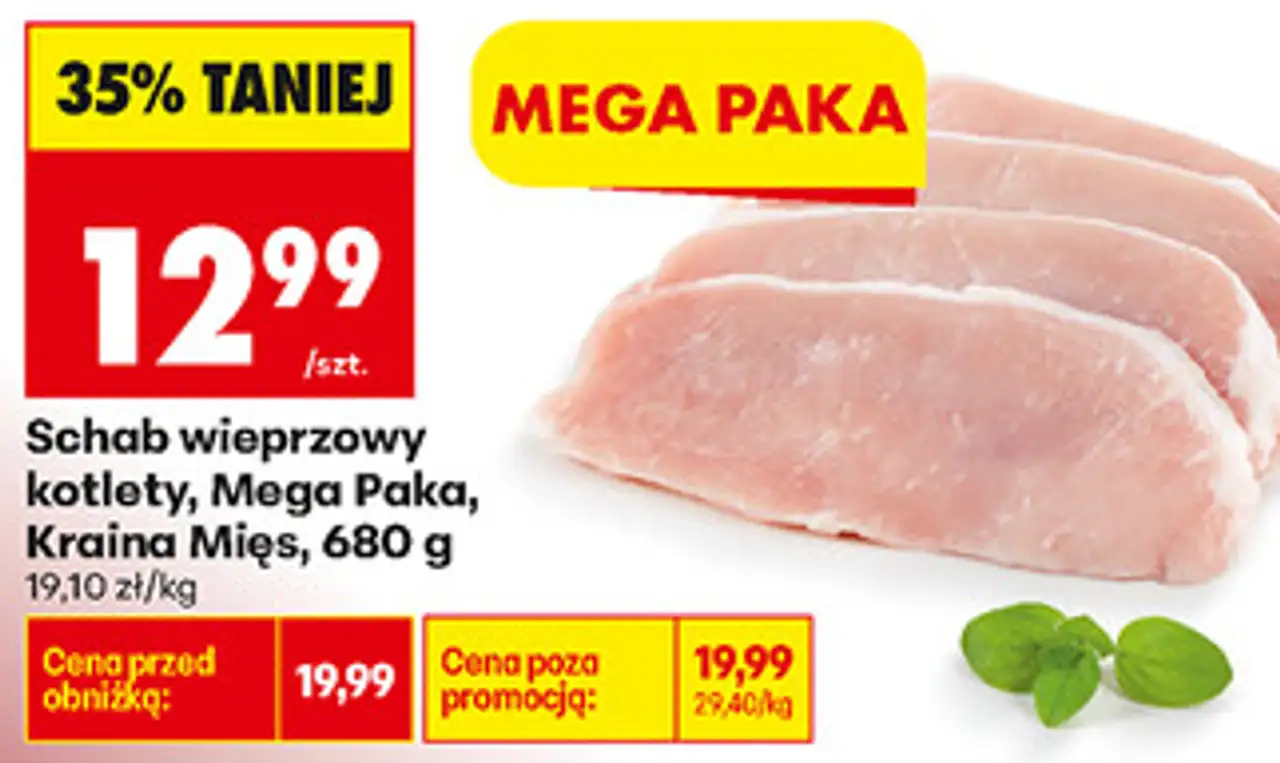 Schab wieprzowy kotlety, Mega Paka Kraina Mięs