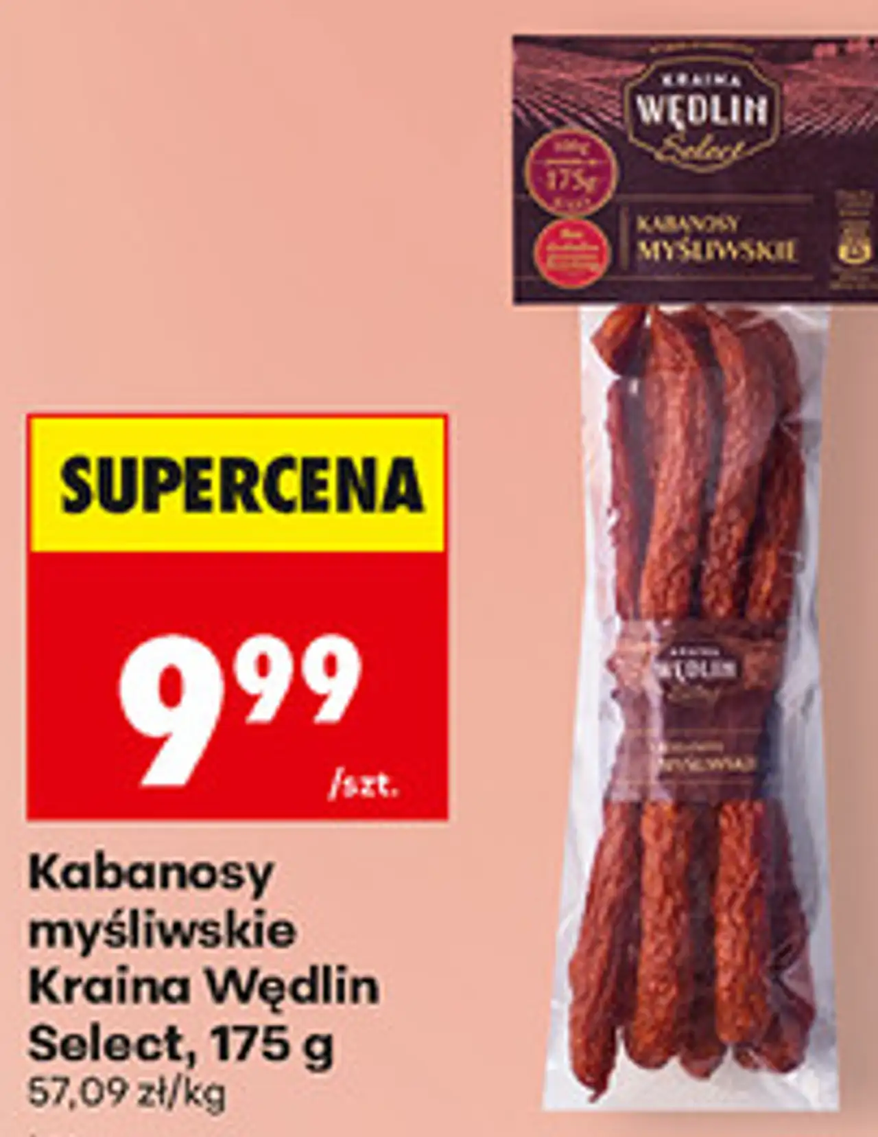 Kabanosy myśliwskie Kraina Wędlin Select, 175 g