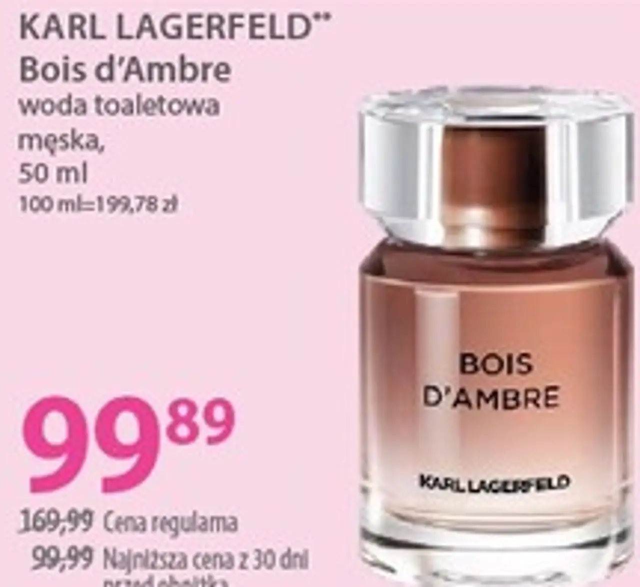 KARL LAGERFELD Bois d'Ambre woda toaletowa męska, 50 ml