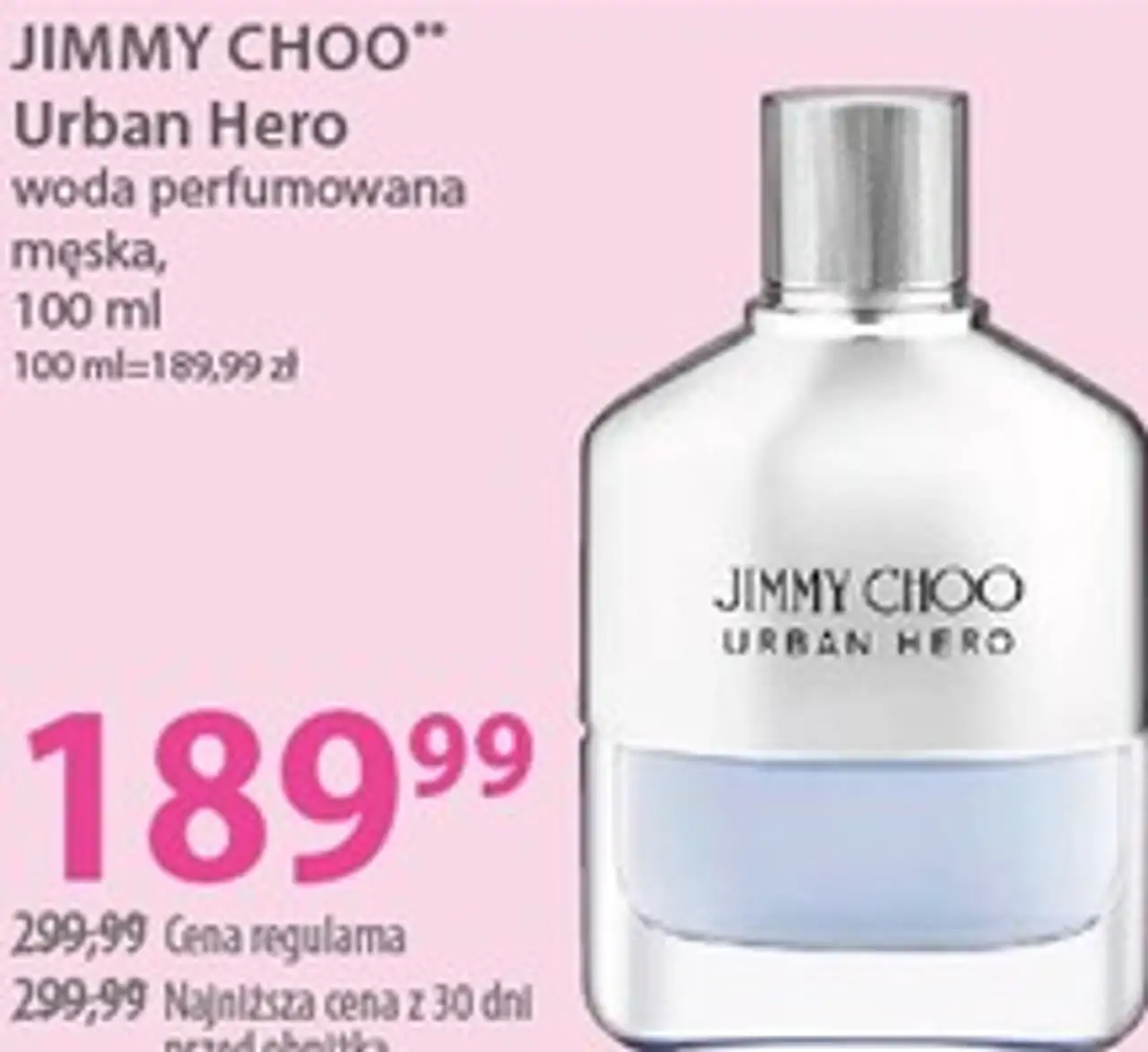 JIMMY CHOO Urban Hero woda perfumowana męska, 100 ml