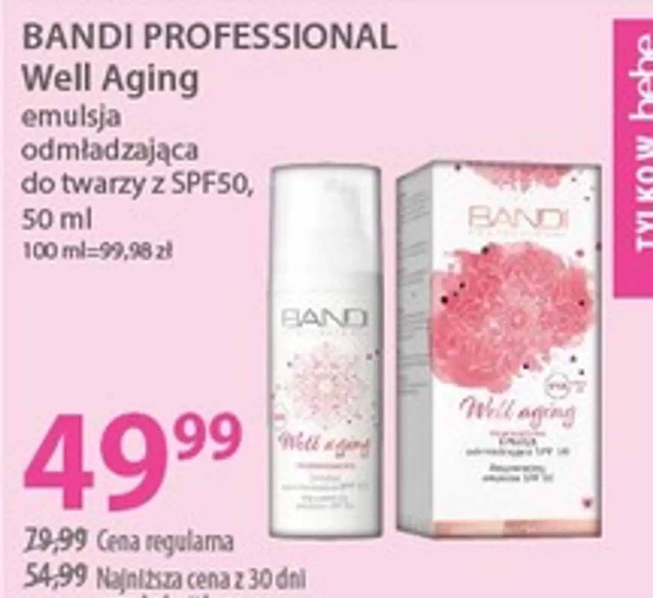 BANDI PROFESSIONAL Well Aging emulsja odmładzająca do twarzy z SPF50, 50 ml