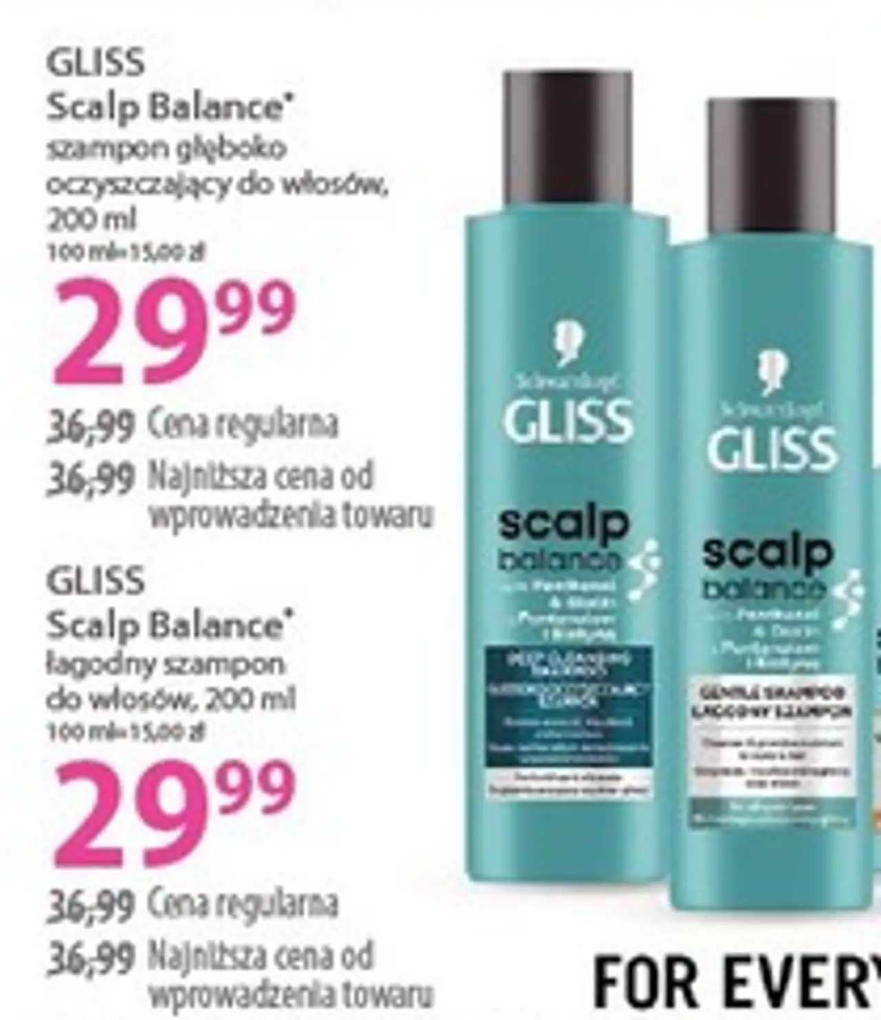 GLISS Scalp Balance szampon głęboko oczyszczający do włosów, 200 ml GLISS Scalp Balance łagodny szampon do włosów, 200 ml
