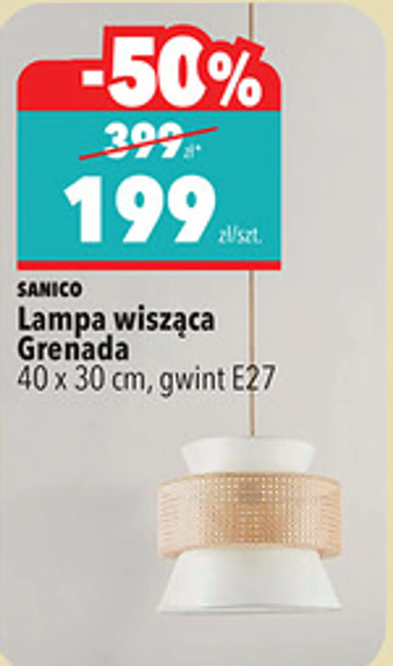Lampa wisząca Granada Sanico 40 x 30 cm, gwint E27