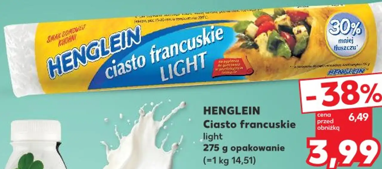 Henglein Ciasto francuskie light 275 g opakowanie
