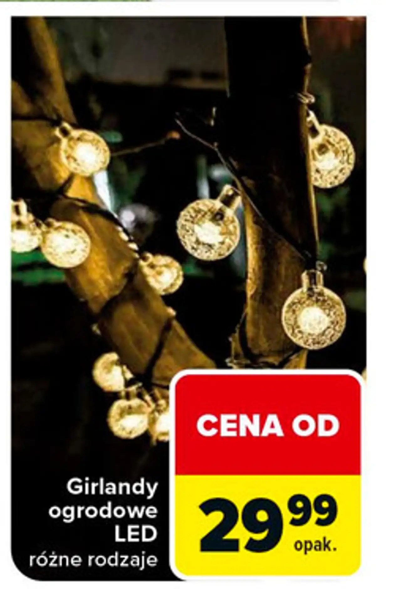 Girlandy ogrodowe led