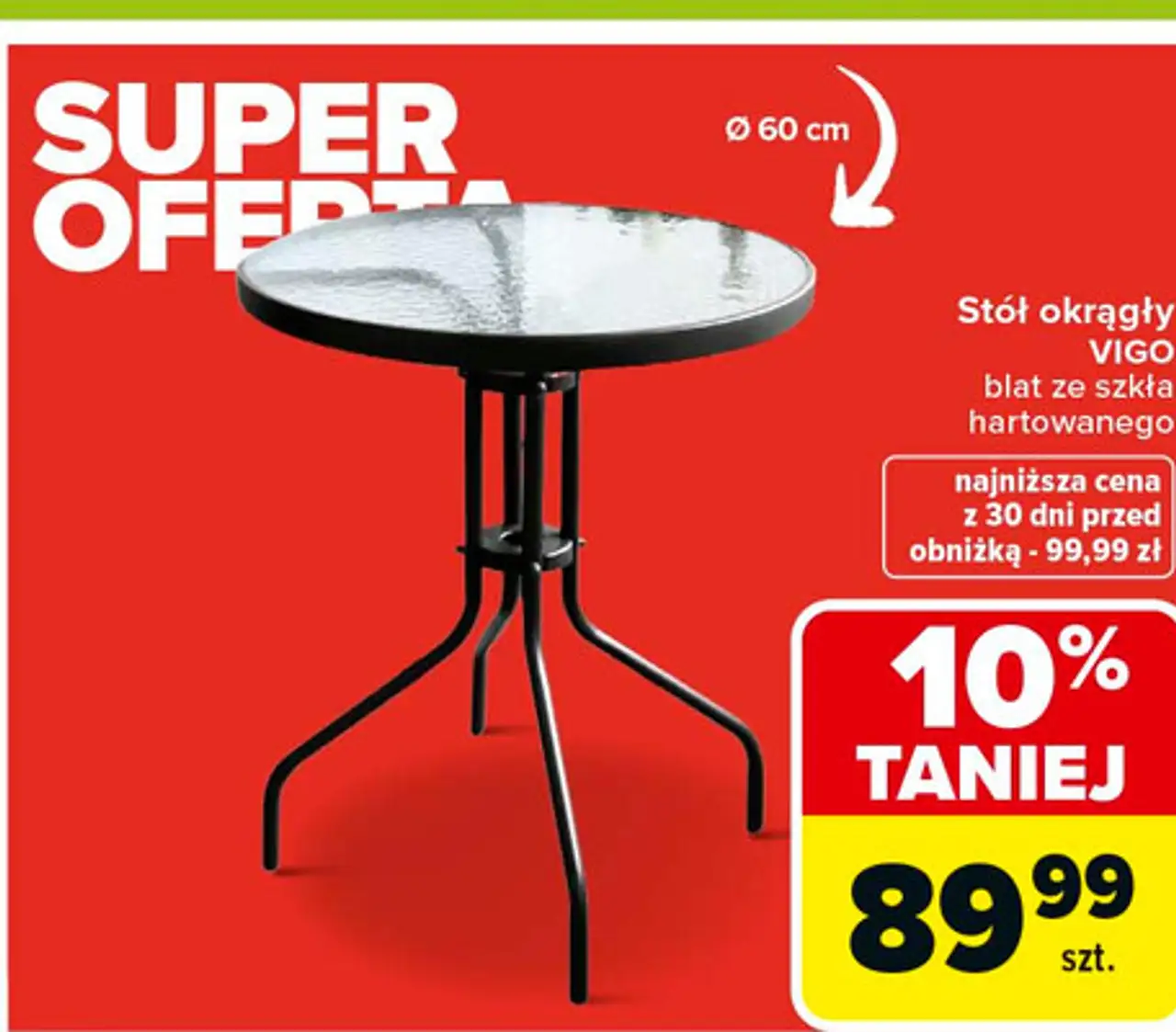 Stół vigo 60 cm Ołer