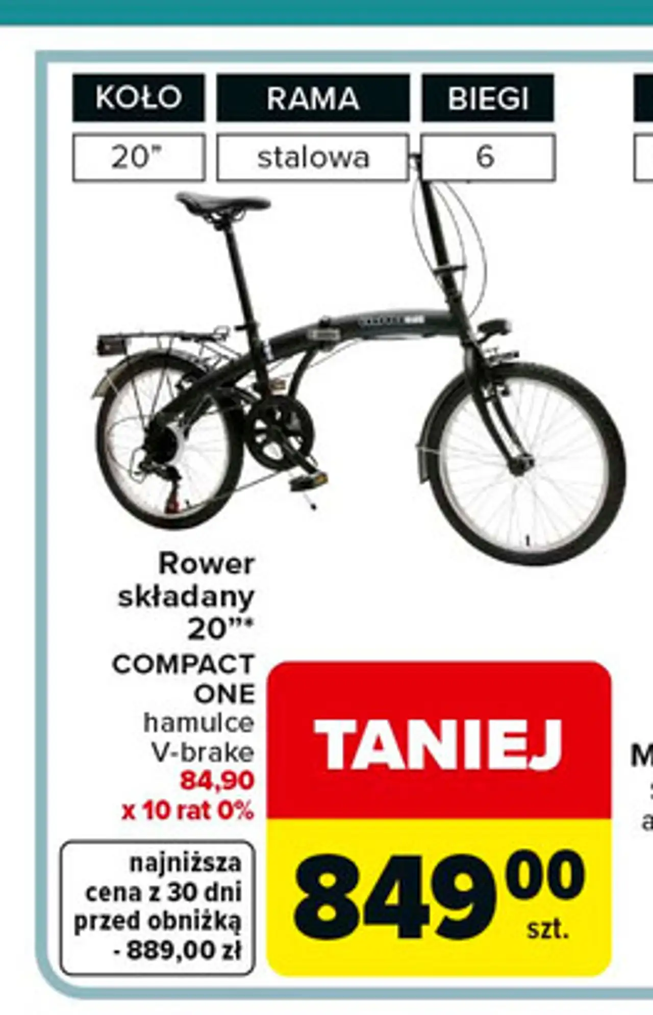 Rower składany 20" compact one